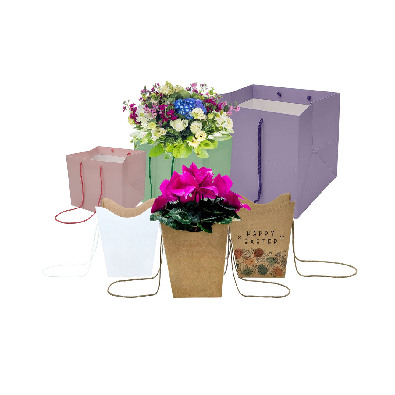 Pungi din hârtie/carton pentru flori