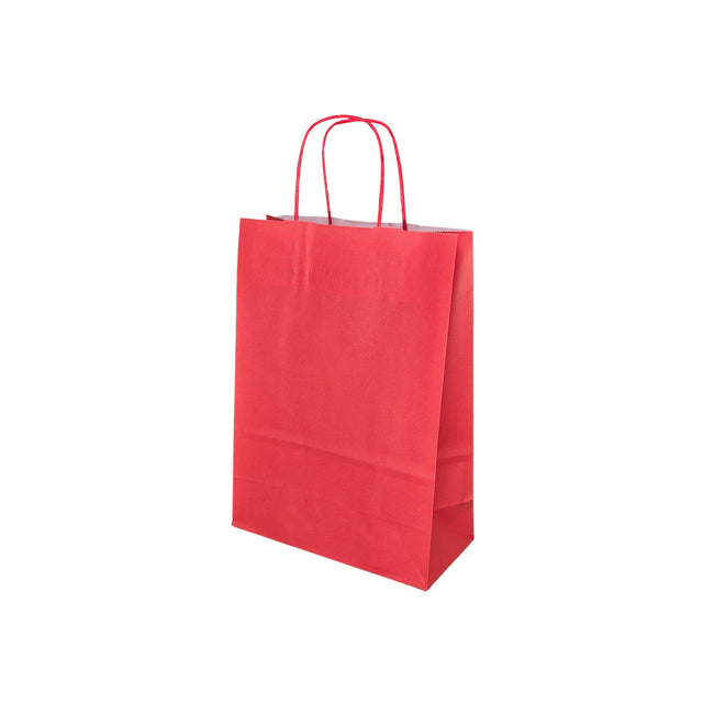 WHITE kraft paper bag with twisted paper handles 18 x 24(H) x 7cm