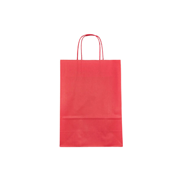 WHITE kraft paper bag with twisted paper handles 18 x 24(H) x 7cm