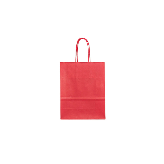 WHITE kraft paper bag with twisted paper handles 18 x 24(H) x 7cm