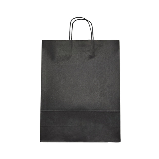 WHITE kraft paper bag with twisted paper handles 18 x 24(H) x 7cm