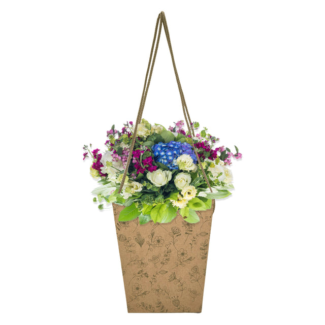 Blumenstrauß mit Blumenmuster aus reinem Textil, 23 x 20 (H) x 20 cm