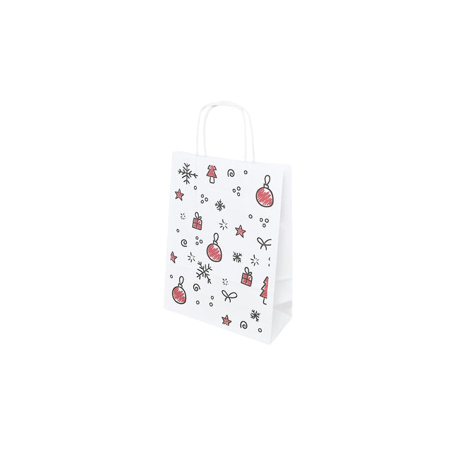 Pungă Hârtie Kraft cu Model 12 Crăciun 18 x 24(H) x 7cm