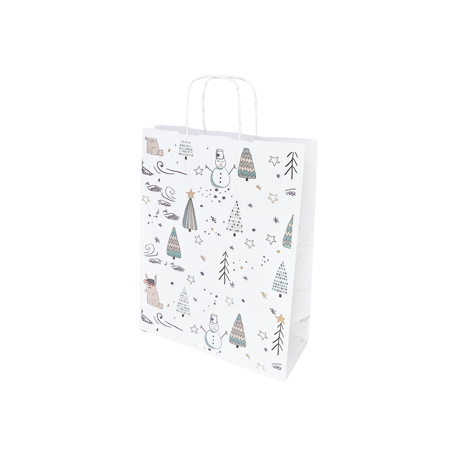 Pungă Hârtie Kraft cu Model 15 Crăciun 24 x 31(H) x 10cm