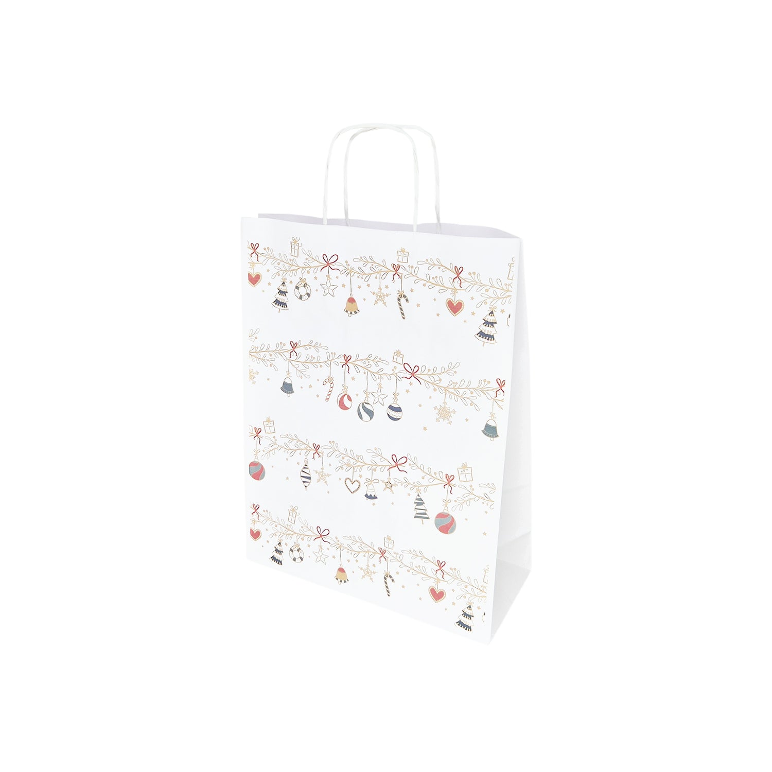 Pungă Hârtie Kraft cu Model 6 Crăciun 24 x 31(H) x 10cm