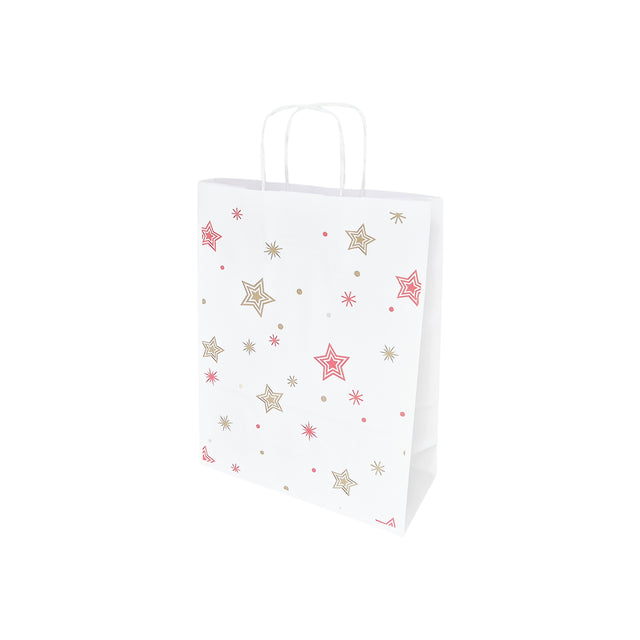 Pungă Hârtie Kraft cu Model 4 Crăciun 24 x 31(H) x 10cm