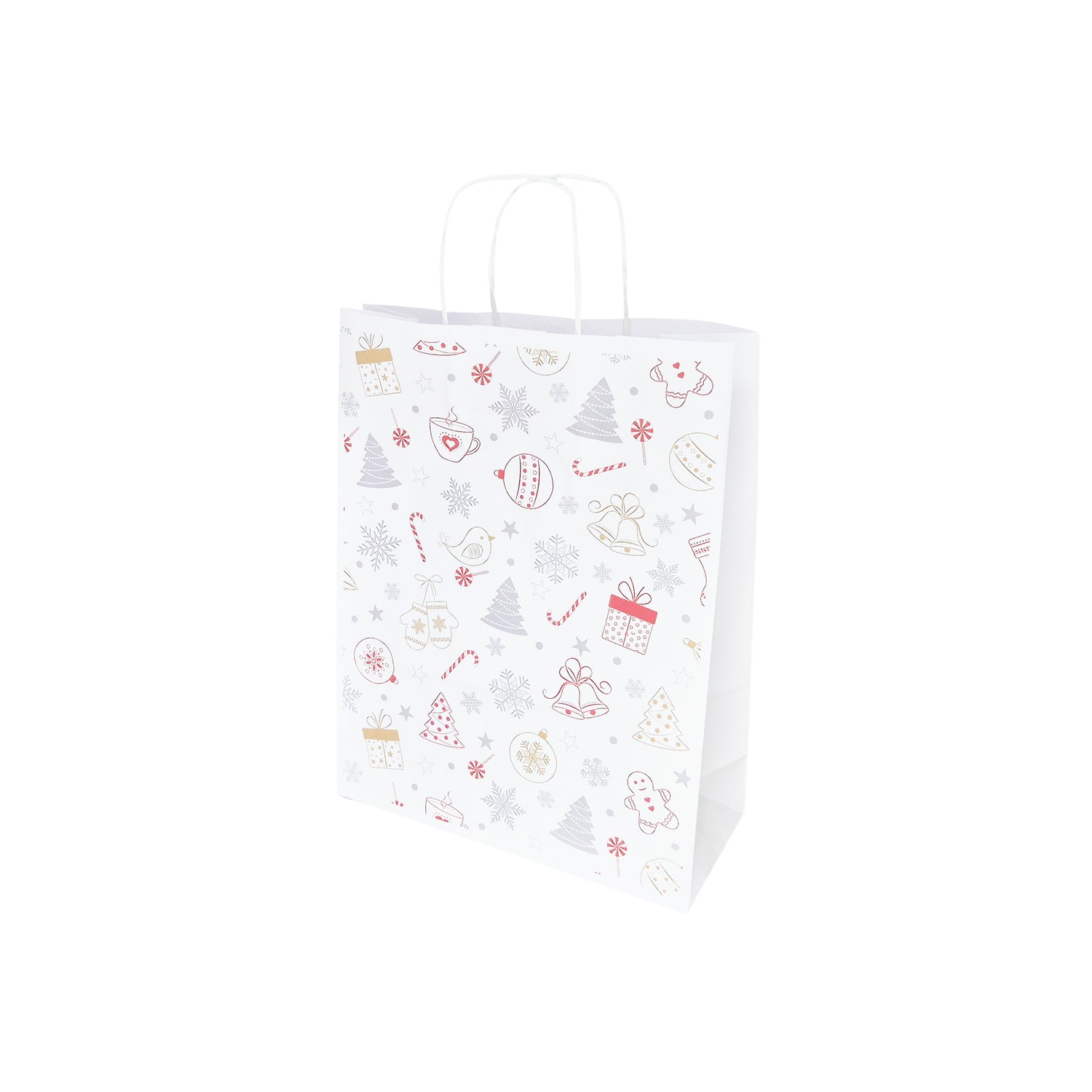 Pungă Hârtie Kraft cu Model 3 Crăciun 24 x 31(H) x 10cm