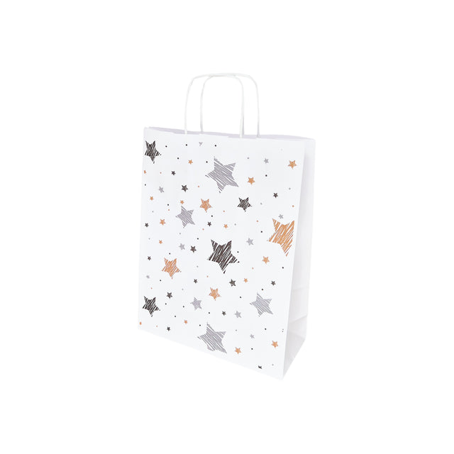 Pungă Hârtie Kraft cu Model 1 Crăciun 24 x 31(H) x 10cm