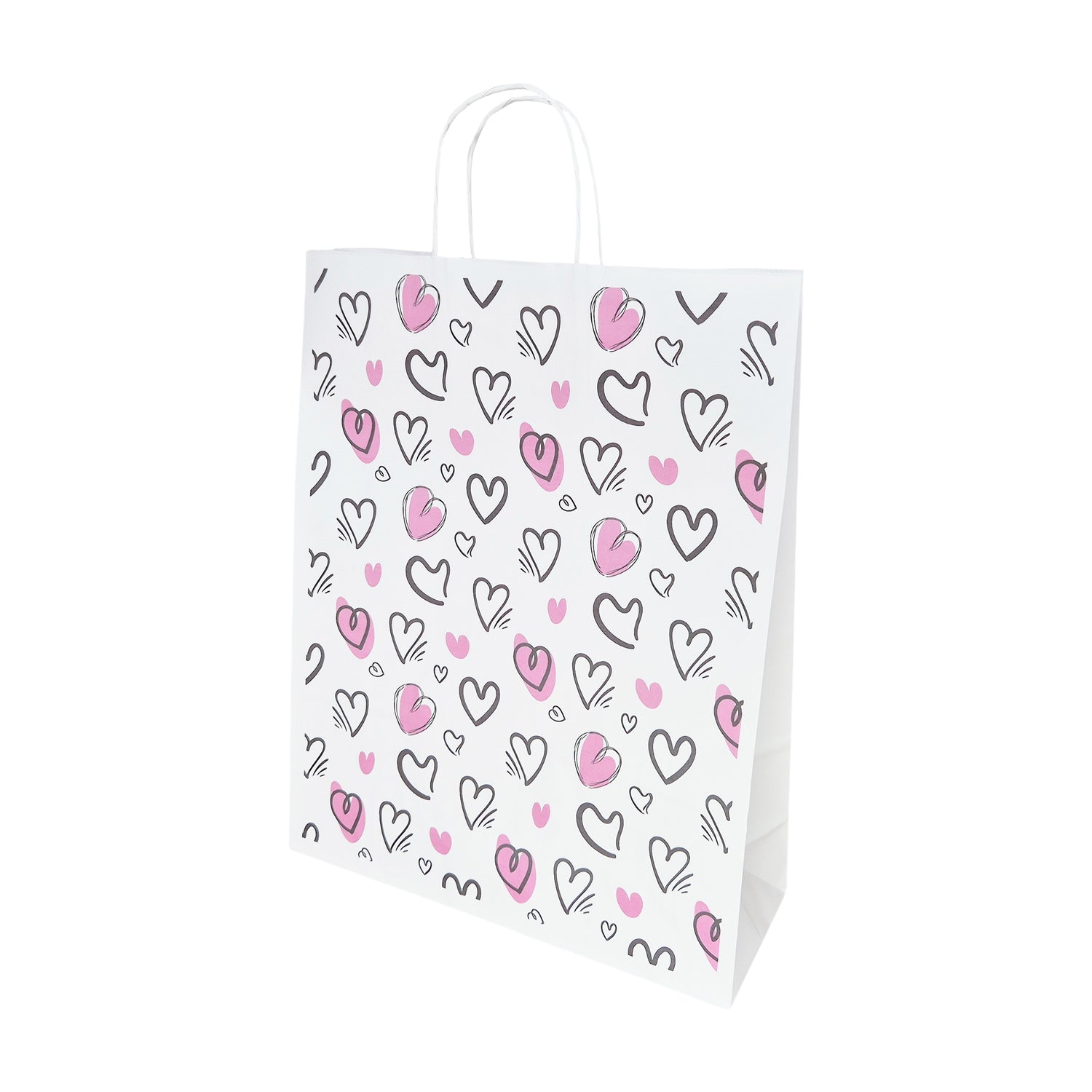 Pungă Hârtie Kraft cu Model 7 Love 32 x 41(H) x 12cm