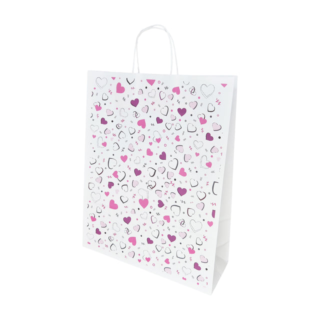 Kraft Paper Bag with Pattern 13 Floral 18 x 24(H) x 7cm