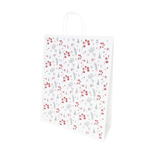 Pungă Hârtie Kraft cu Model 14 Crăciun 32 x 41(H) x 12cm