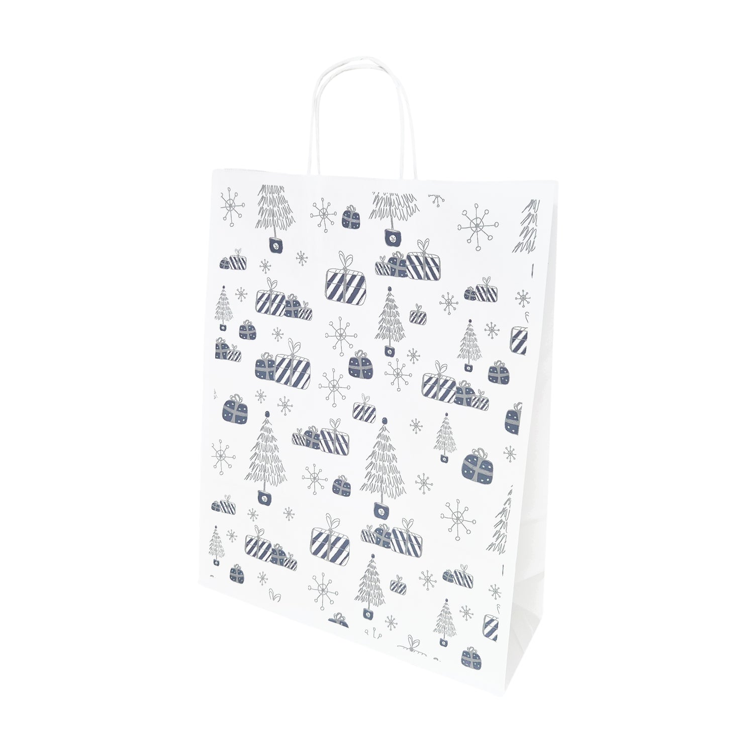 Pungă Hârtie Kraft cu Model 7 Crăciun 32 x 41(H) x 12cm