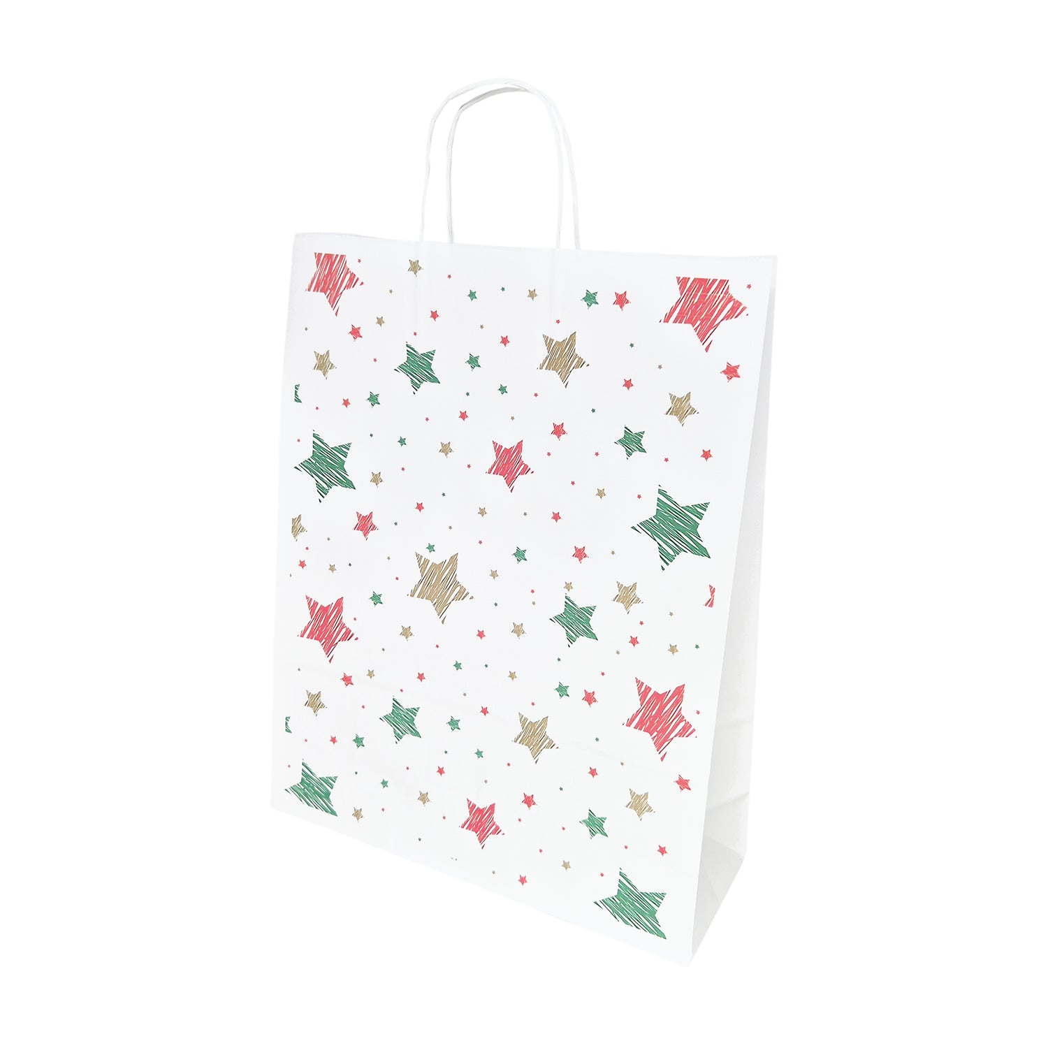 Pungă Hârtie Kraft cu Model 5 Crăciun 32 x 41(H) x 12cm