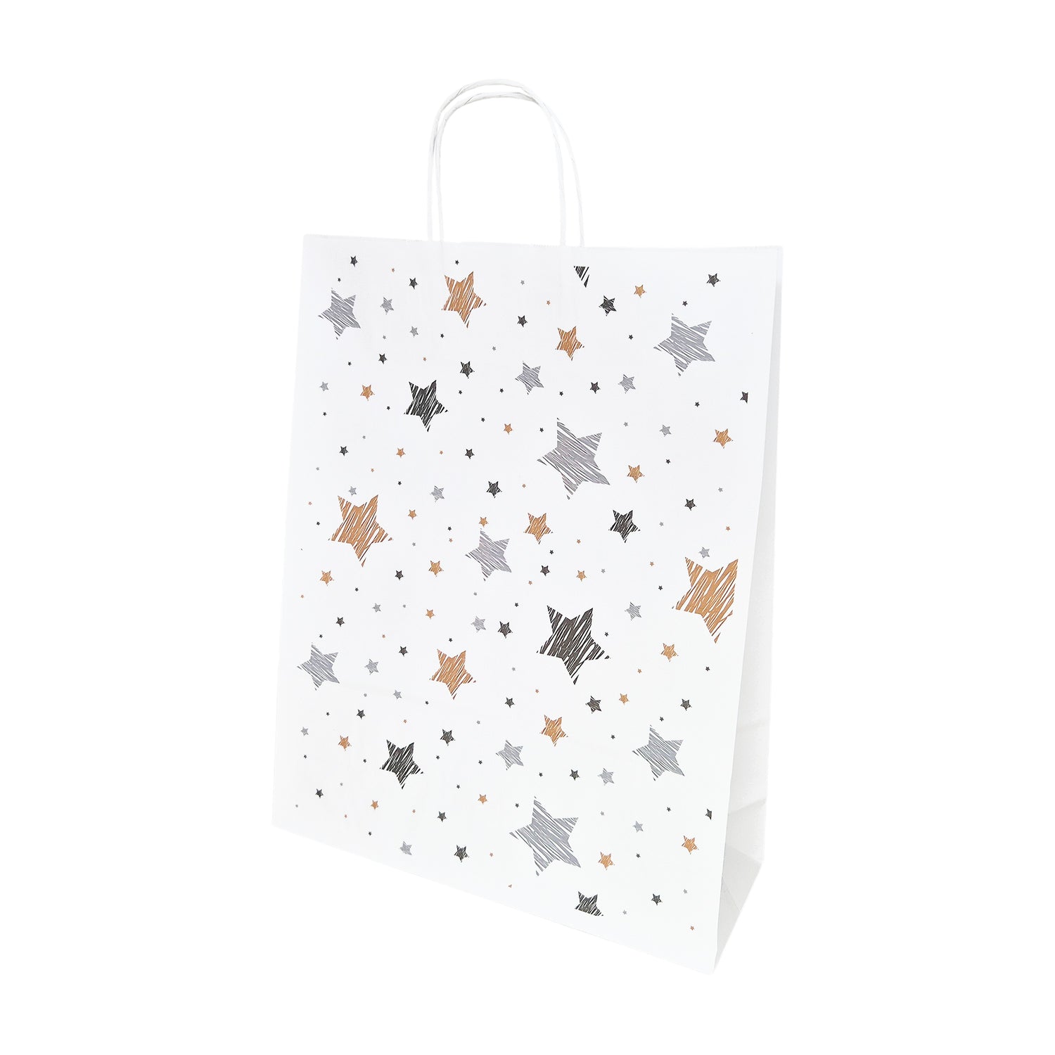 Pungă Hârtie Kraft cu Model 1 Crăciun 32 x 41(H) x 12cm