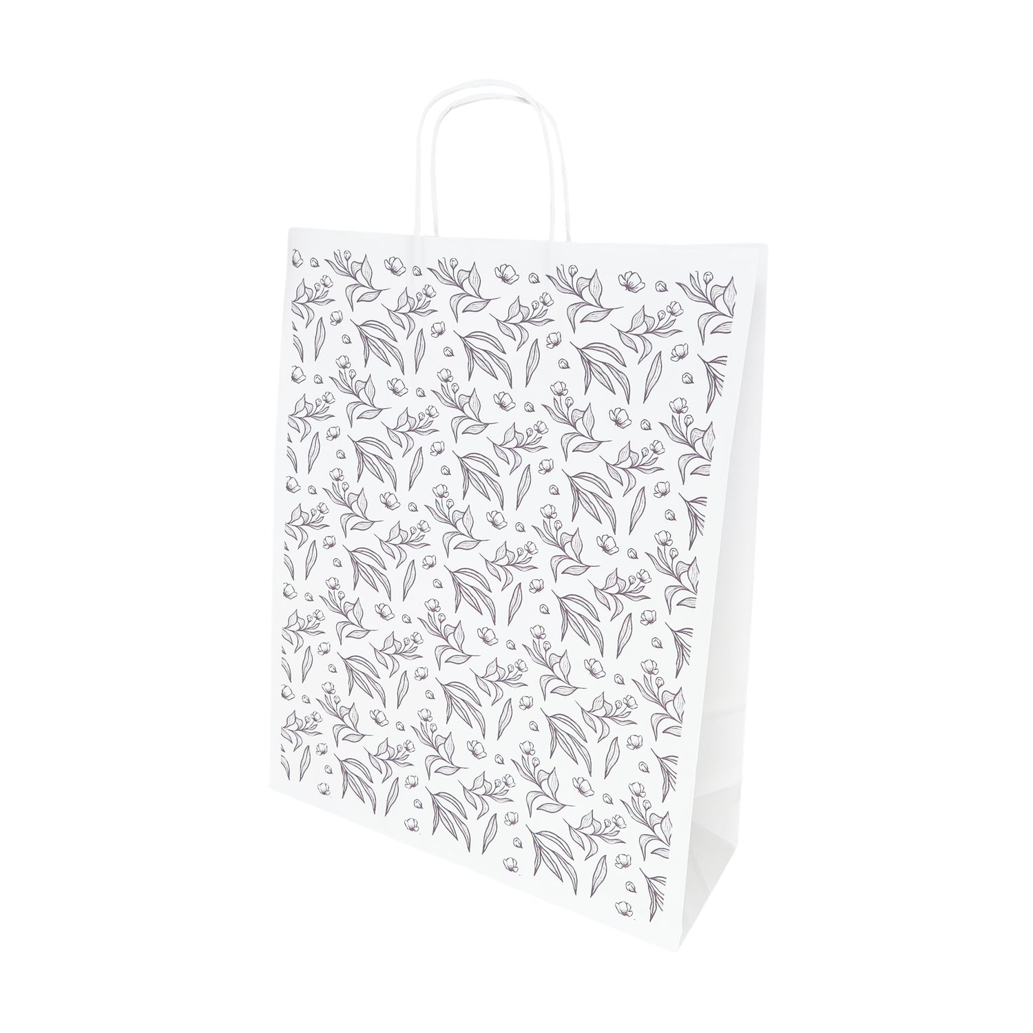 Pungă Hârtie Kraft cu Model 16 Floral 32 x 41(H) x 12cm