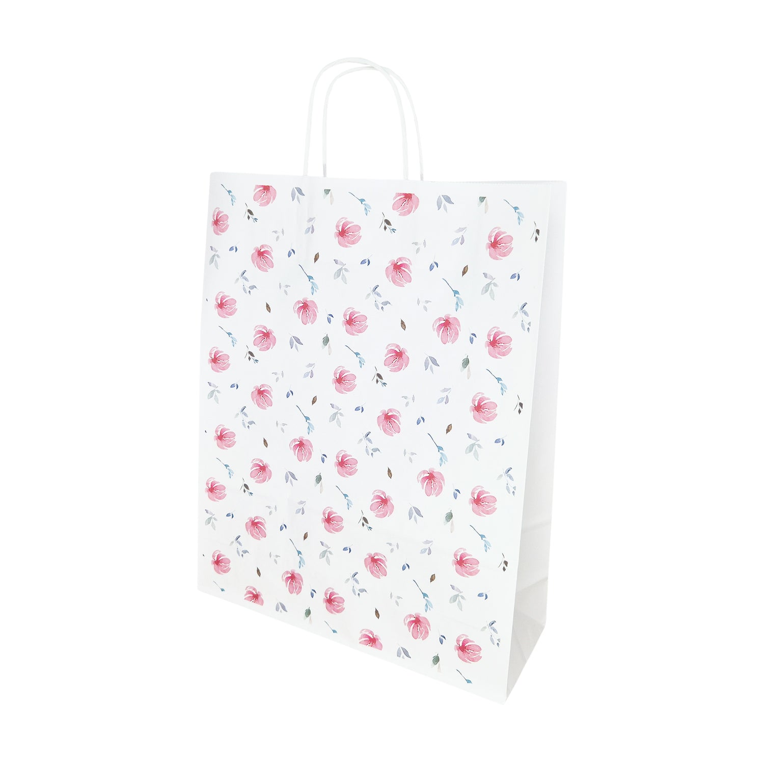Pungă Hârtie Kraft cu Model 14 Floral 32 x 41(H) x 12cm