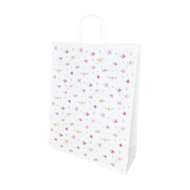 Kraft Paper Bag with Pattern 13 Floral 24 x 31(H) x 10cm