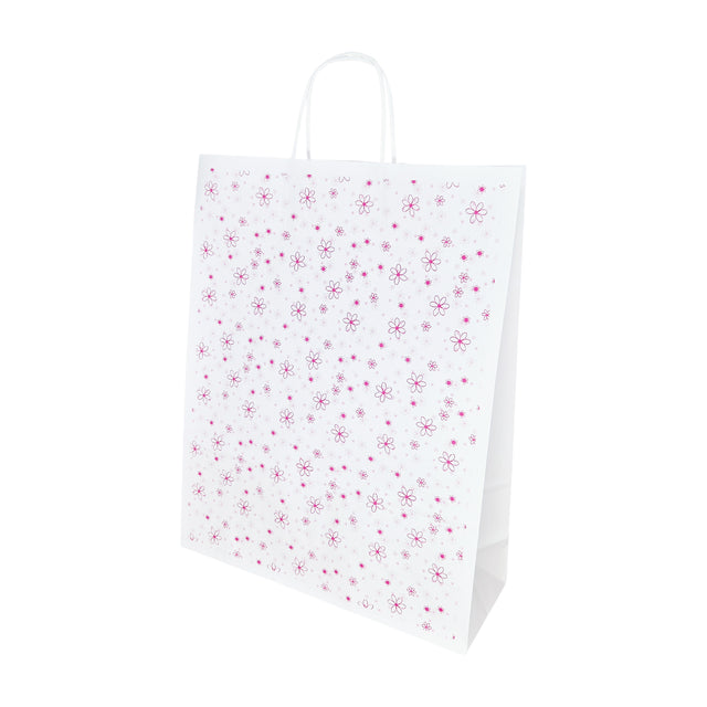 Pungă Hârtie Kraft cu Model 9 Floral 32 x 41(H) x 12cm