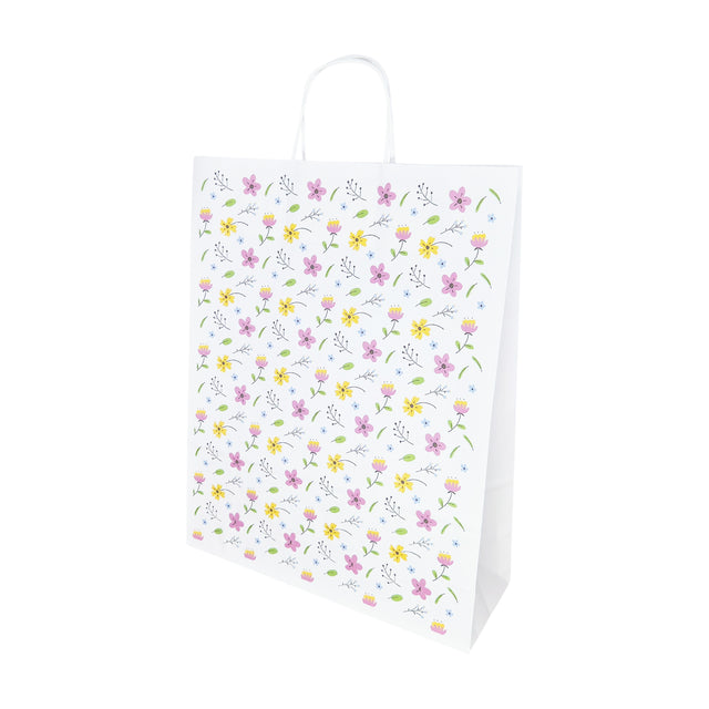 Pungă Hârtie Kraft cu Model 8 Floral 32 x 41(H) x 12cm