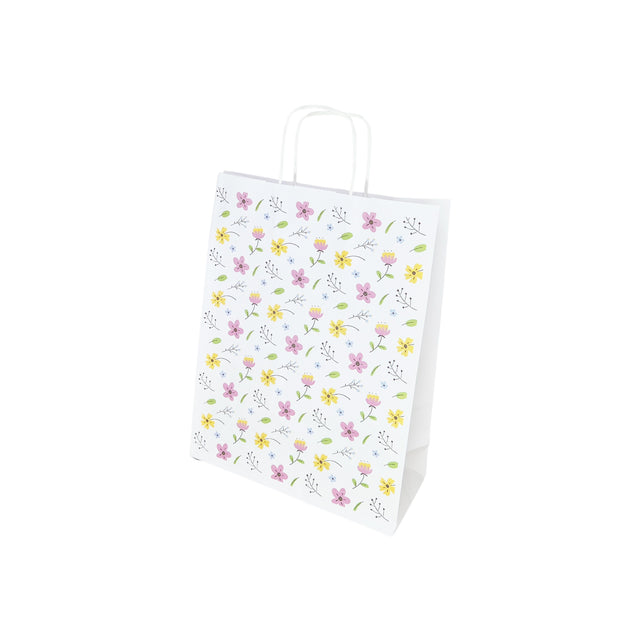 Pungă Hârtie Kraft cu Model 8 Floral 24 x 31(H) x 10cm