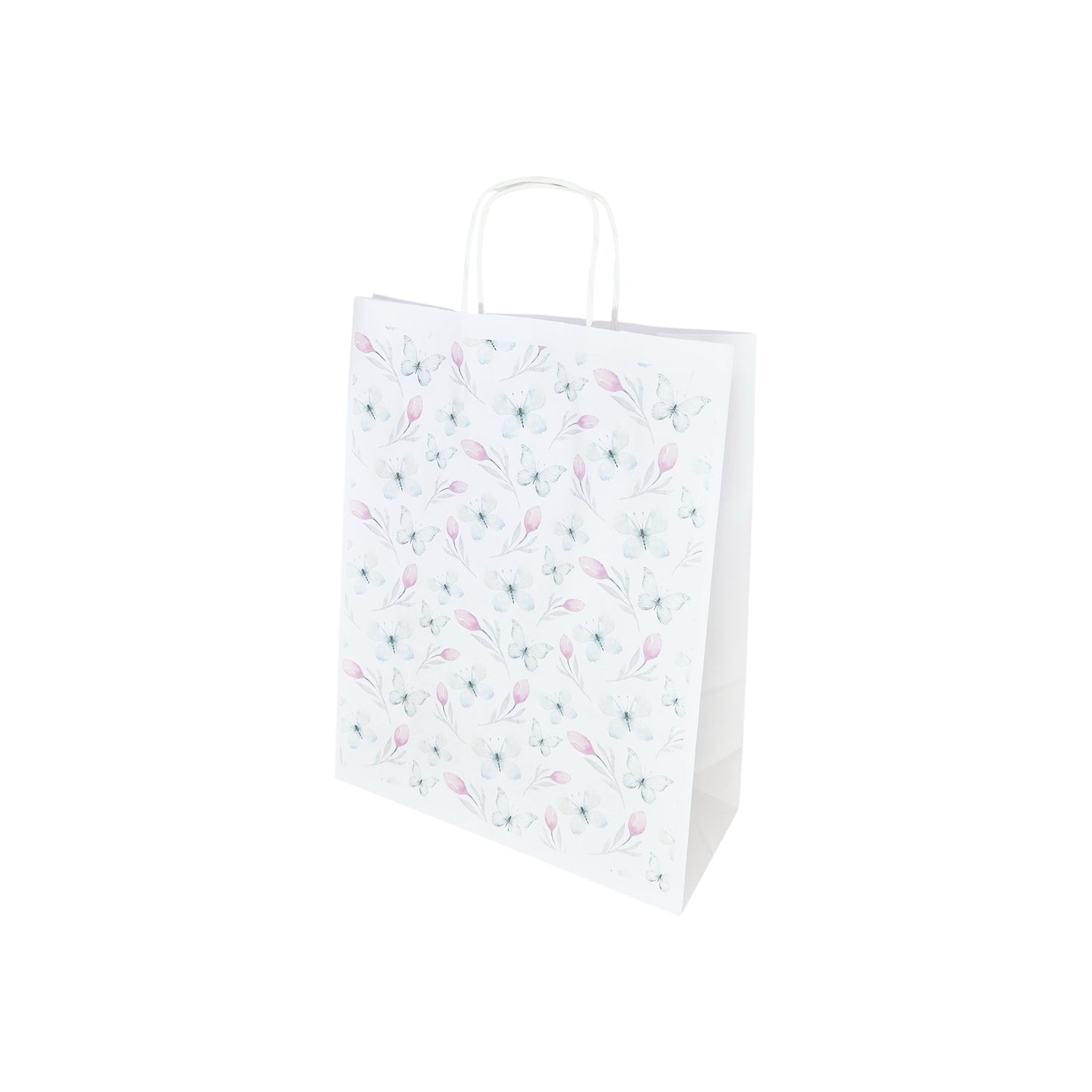 Pungă Hârtie Kraft cu Model 15 Floral 24 x 31(H) x 10cm