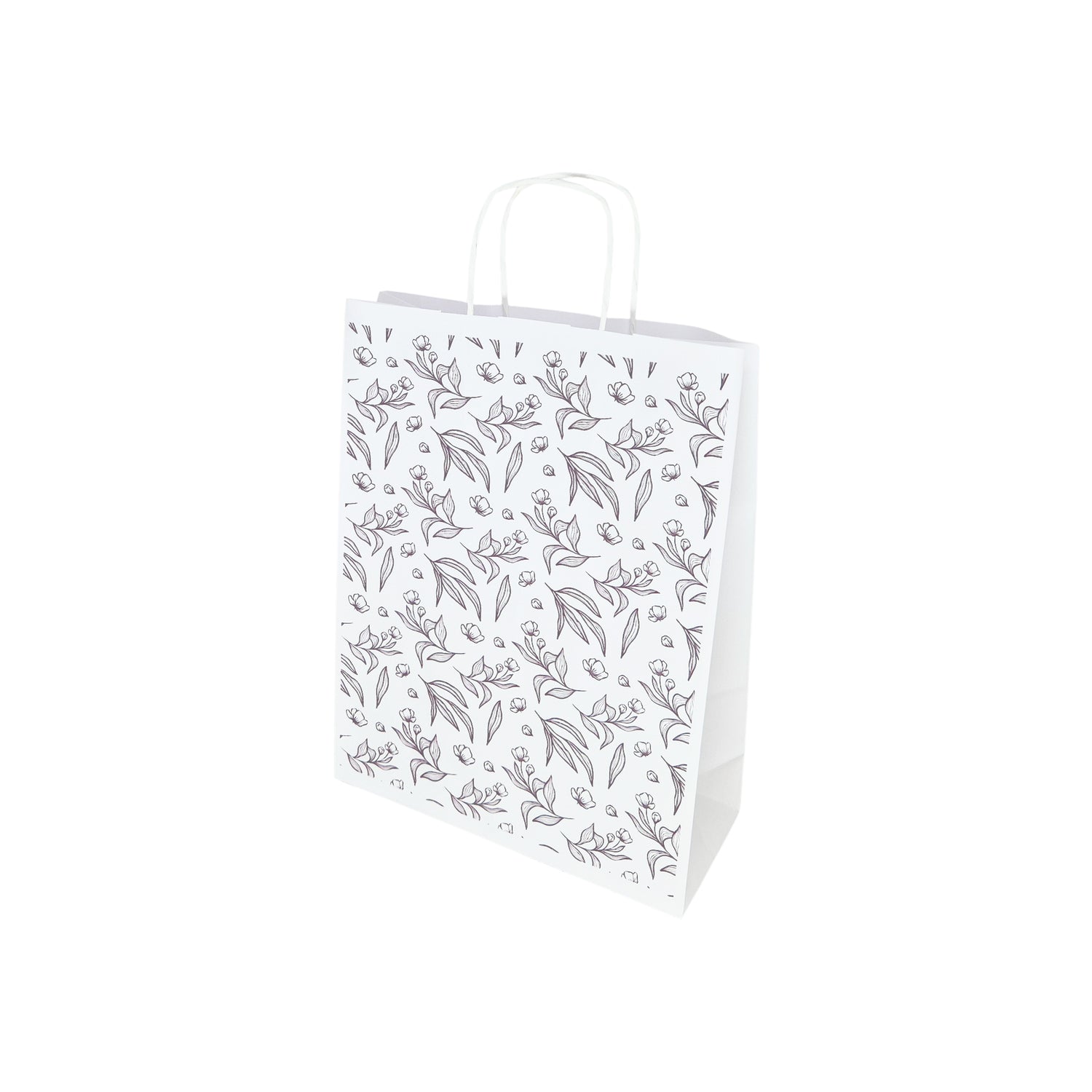 Pungă Hârtie Kraft cu Model 16 Floral 24 x 31(H) x 10cm
