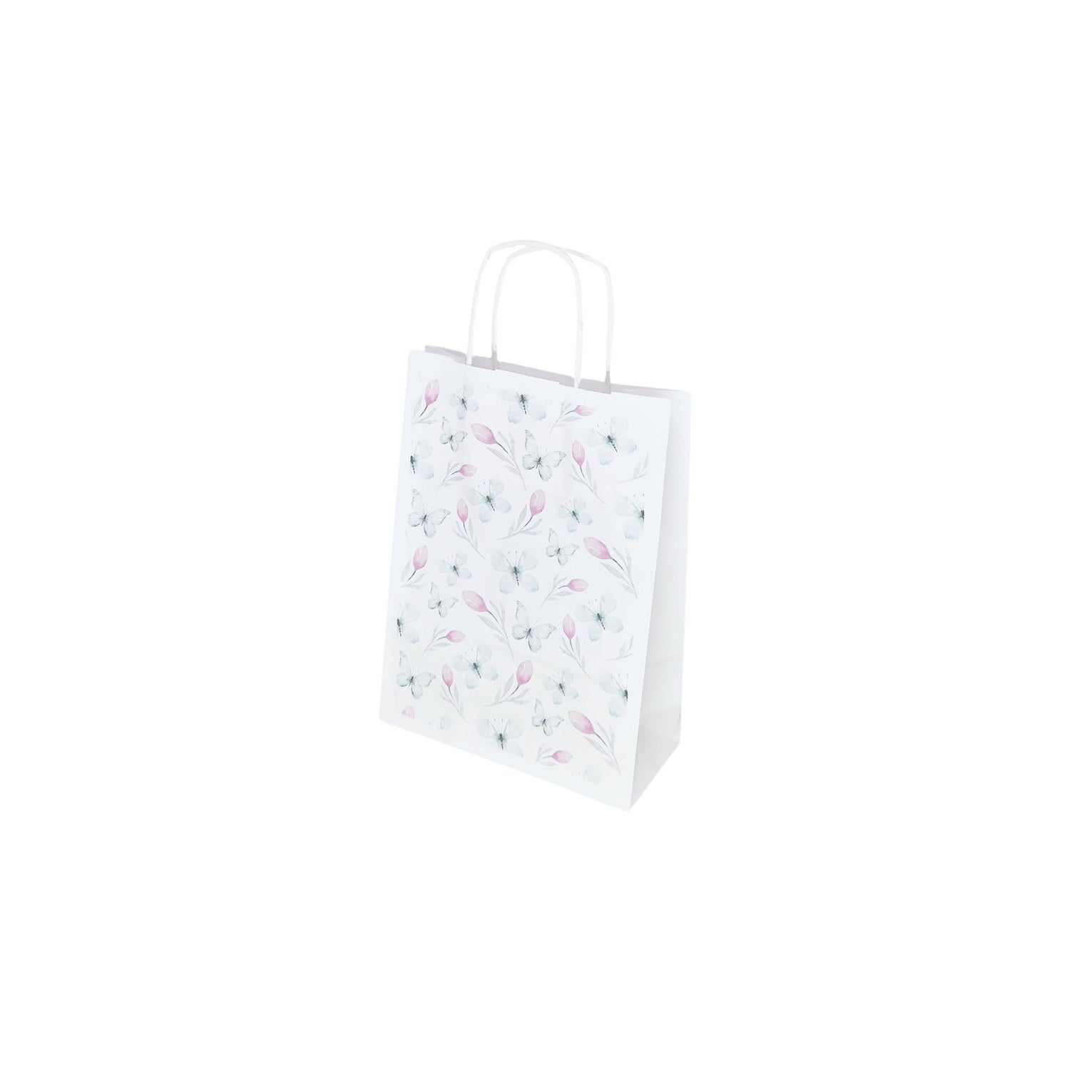 Pungă Hârtie Kraft cu Model 15 Floral 18 x 24(H) x 7cm