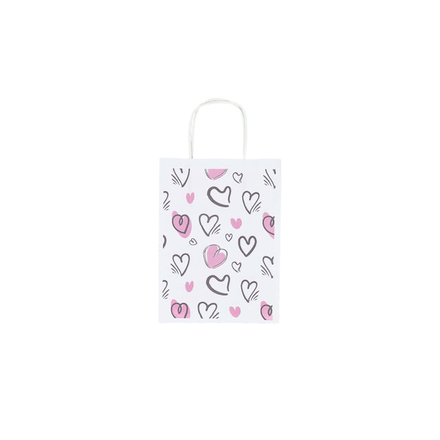Kraft Paper Bag with Pattern 13 Floral 18 x 24(H) x 7cm