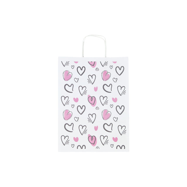 Pungă Hârtie Kraft cu Model 7 Love 24 x 31(H) x 10cm