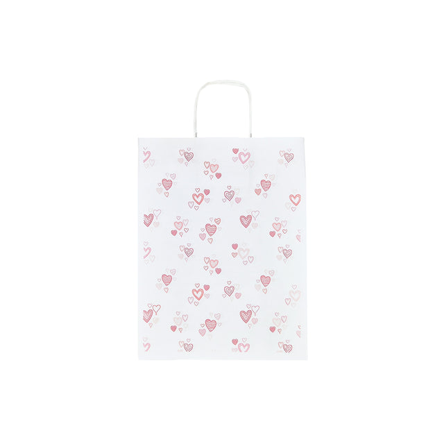 Kraft Paper Bag with Pattern 13 Floral 18 x 24(H) x 7cm