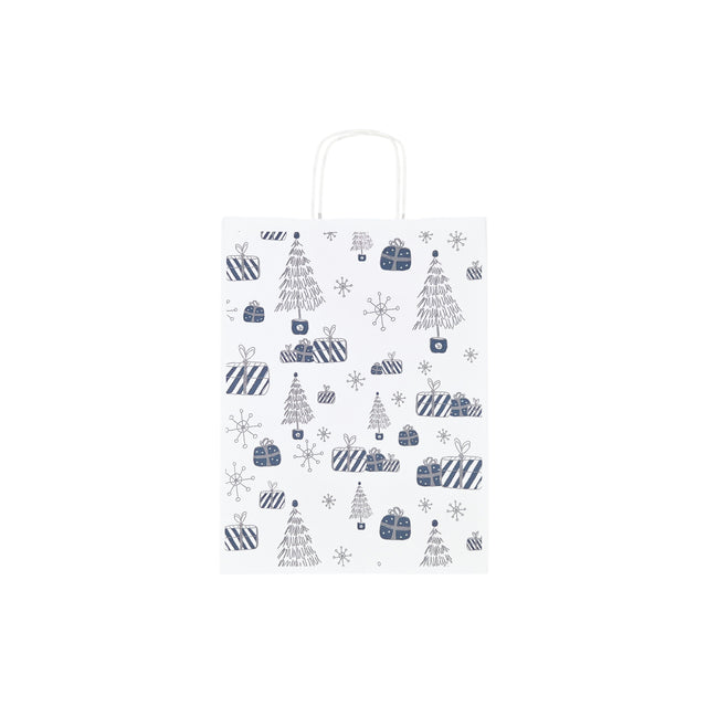 Pungă Hârtie Kraft cu Model 7 Crăciun 24 x 31(H) x 10cm