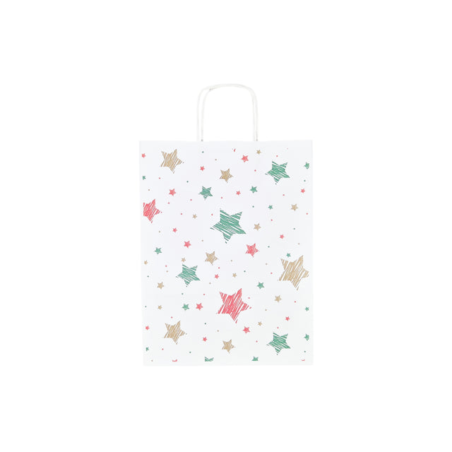 Pungă Hârtie Kraft cu Model 5 Crăciun 24 x 31(H) x 10cm