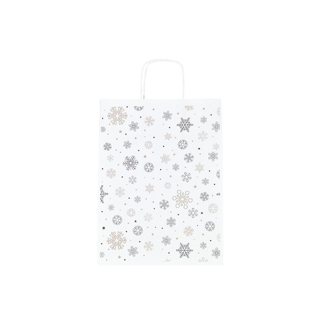 Pungă Hârtie Kraft cu Model 2 Crăciun 24 x 31(H) x 10cm