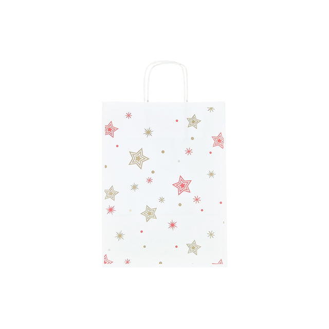 Pungă Hârtie Kraft cu Model 4 Crăciun 24 x 31(H) x 10cm