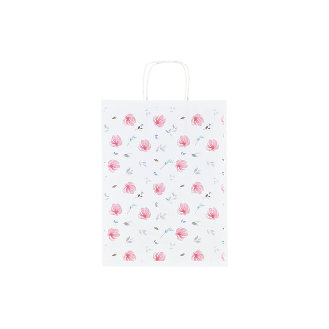 Pungă Hârtie Kraft cu Model 14 Floral 24 x 31(H) x 10cm