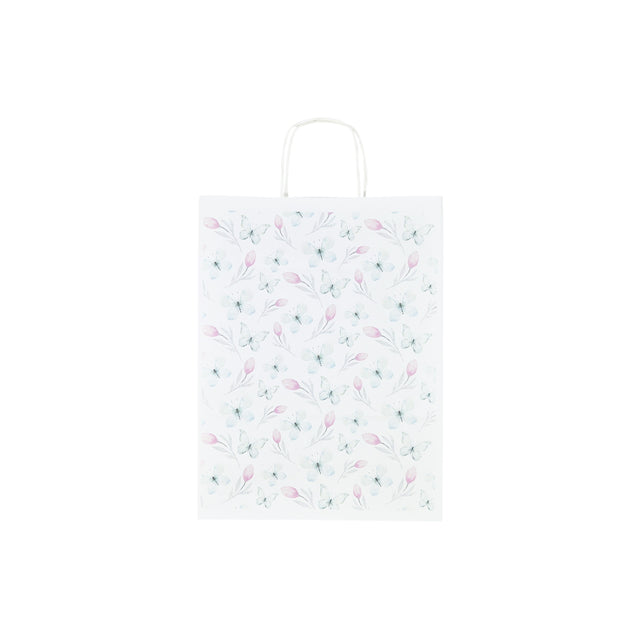 Pungă Hârtie Kraft cu Model 15 Floral 24 x 31(H) x 10cm