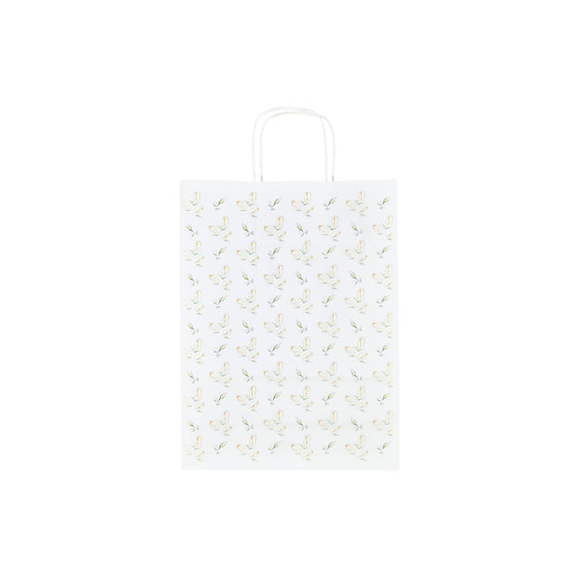 Pungă Hârtie Kraft cu Model 11 Floral 24 x 31(H) x 10cm