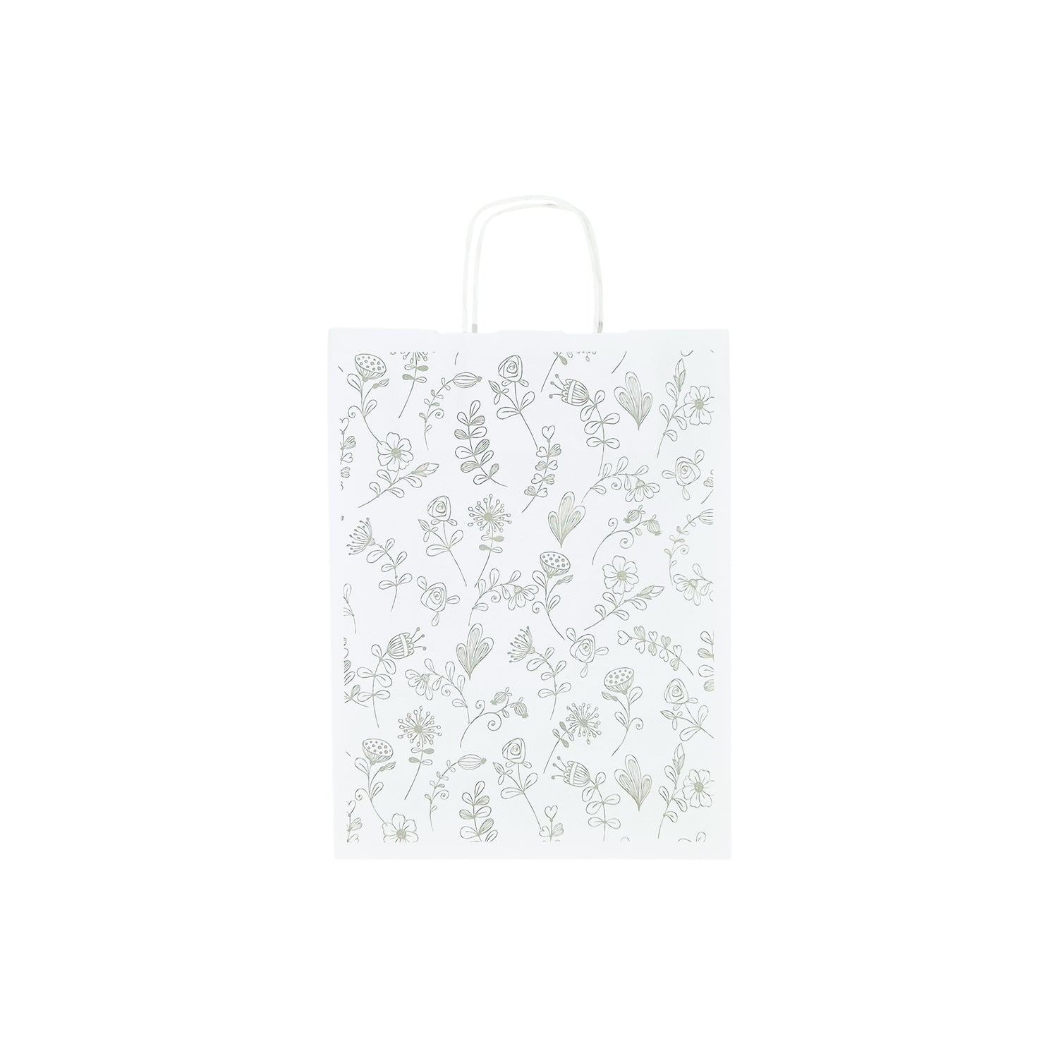 Pungă Hârtie Kraft cu Model 4 Floral 24 x 31(H) x 10cm
