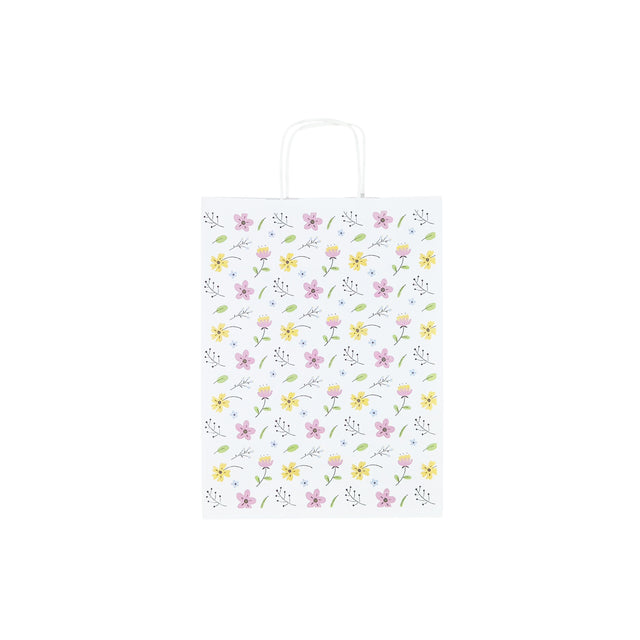 Pungă Hârtie Kraft cu Model 8 Floral 24 x 31(H) x 10cm