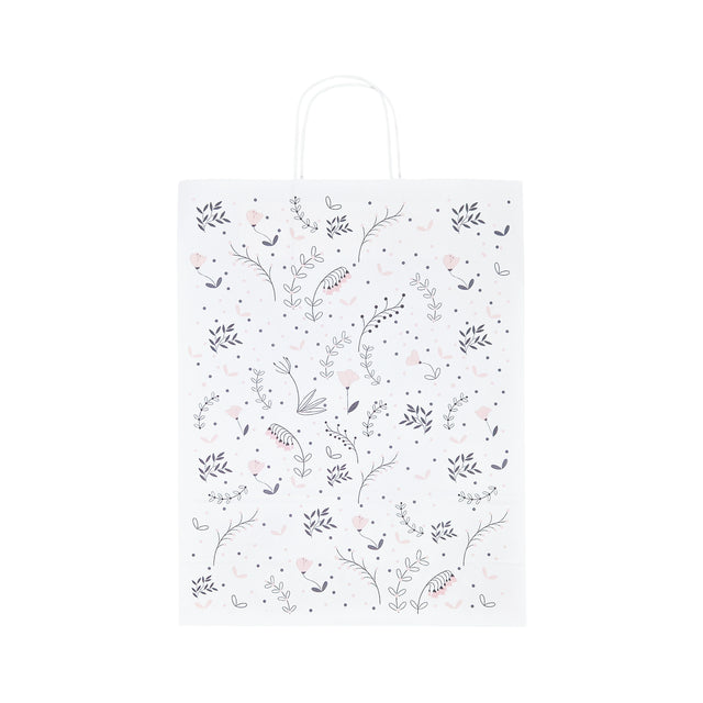 Kraft Paper Bag with Pattern 13 Floral 24 x 31(H) x 10cm