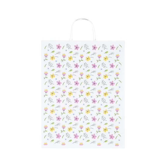 Pungă Hârtie Kraft cu Model 8 Floral 32 x 41(H) x 12cm