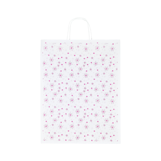 Pungă Hârtie Kraft cu Model 9 Floral 32 x 41(H) x 12cm