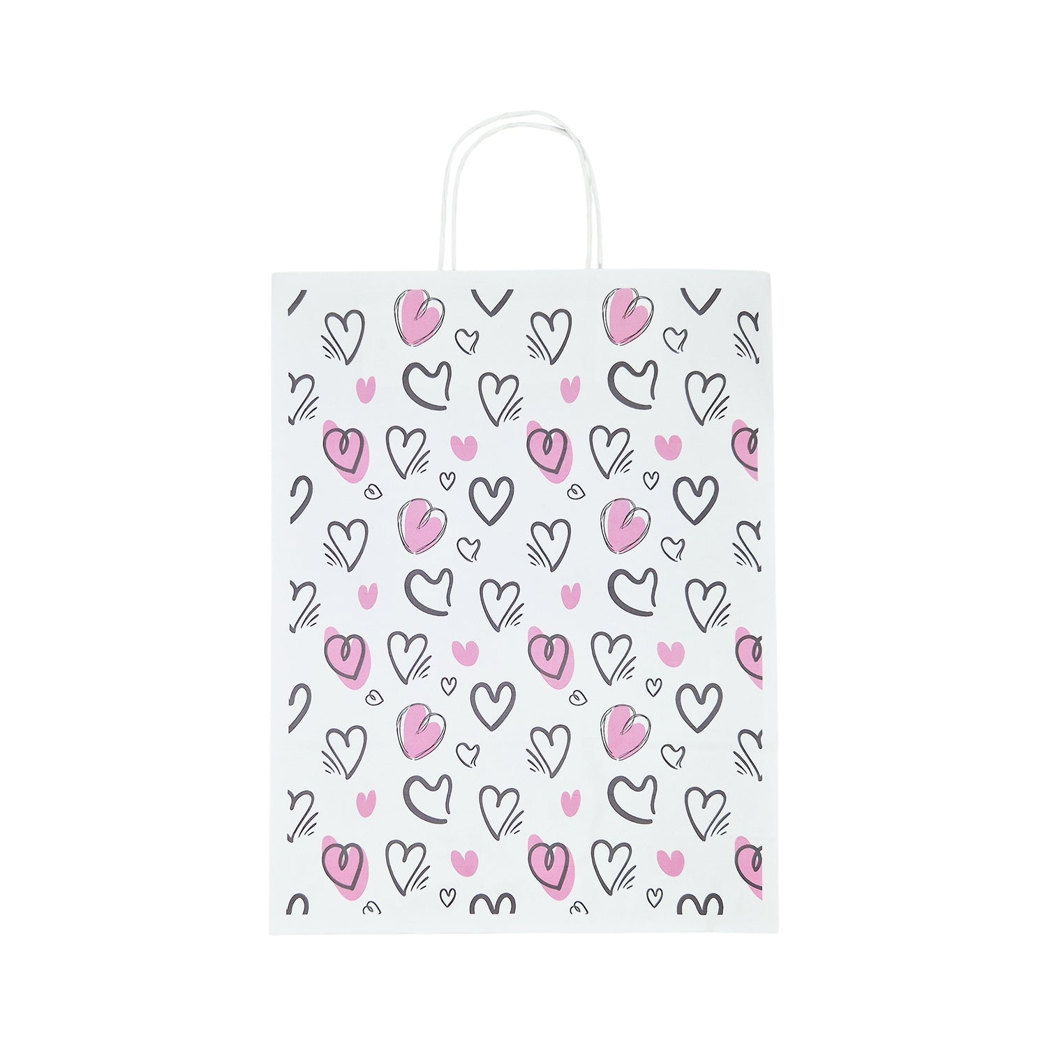 Pungă Hârtie Kraft cu Model 7 Love 32 x 41(H) x 12cm