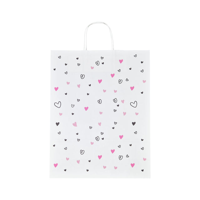 Pungă Hârtie Kraft cu Model 8 Love 32 x 41(H) x 12cm