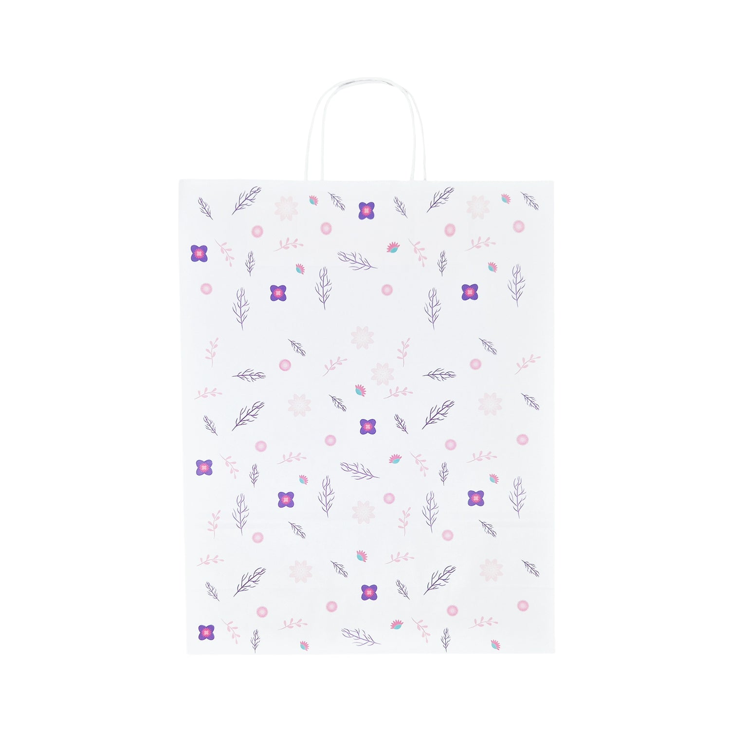 Pungă Hârtie Kraft cu Model 2 Floral 32 x 41(H) x 12cm