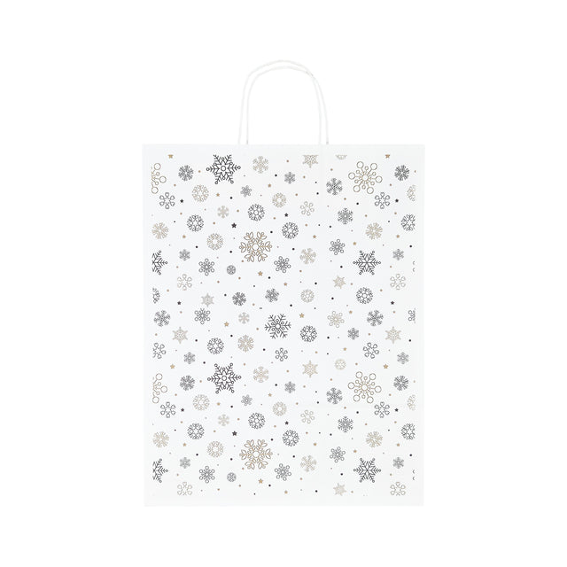 Pungă Hârtie Kraft cu Model 2 Crăciun 32 x 41(H) x 12cm