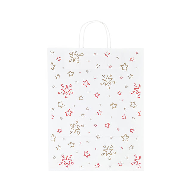 Pungă Hârtie Kraft cu Model 11 Crăciun 32 x 41(H) x 12cm