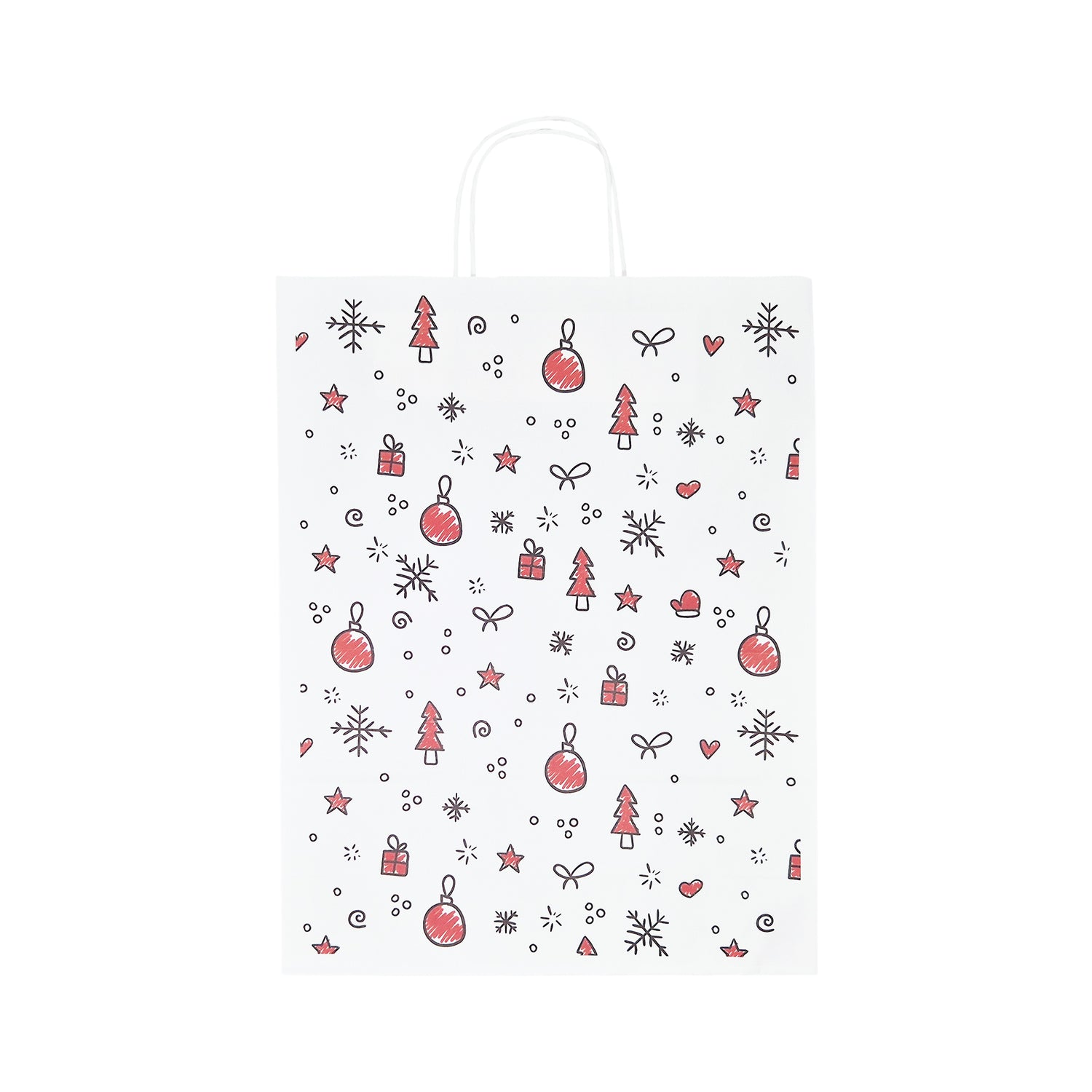 Pungă Hârtie Kraft cu Model 12 Crăciun 32 x 41(H) x 12cm