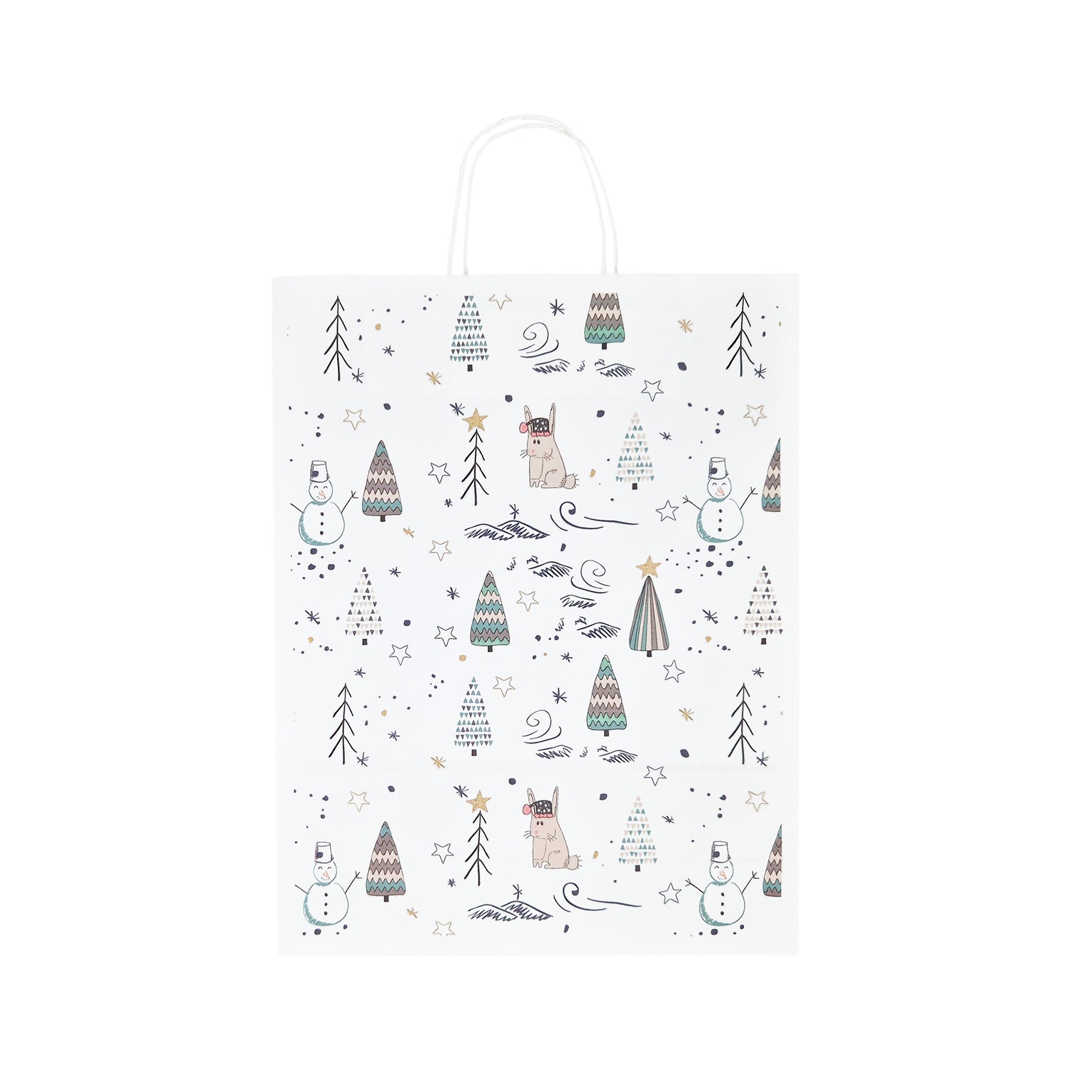 Pungă Hârtie Kraft cu Model 15 Crăciun 32 x 41(H) x 12cm