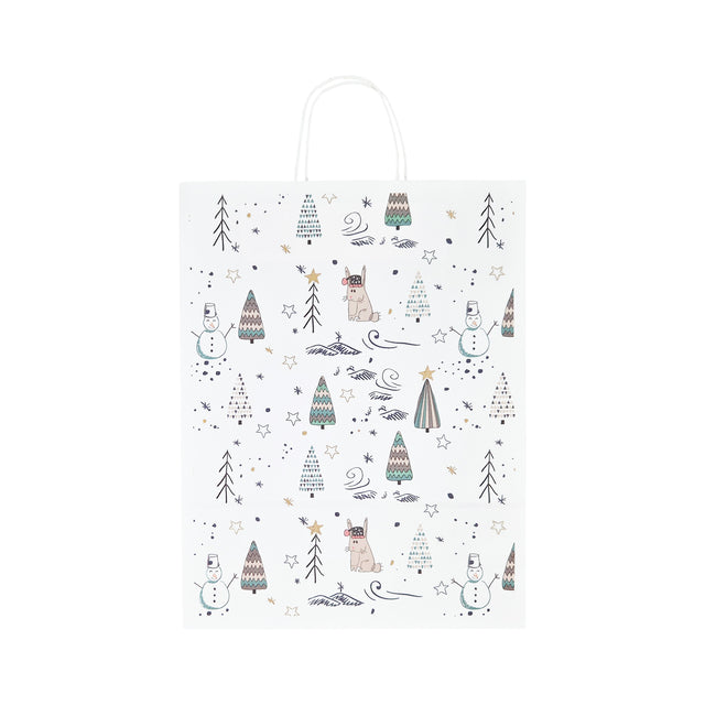 Pungă Hârtie Kraft cu Model 15 Crăciun 32 x 41(H) x 12cm